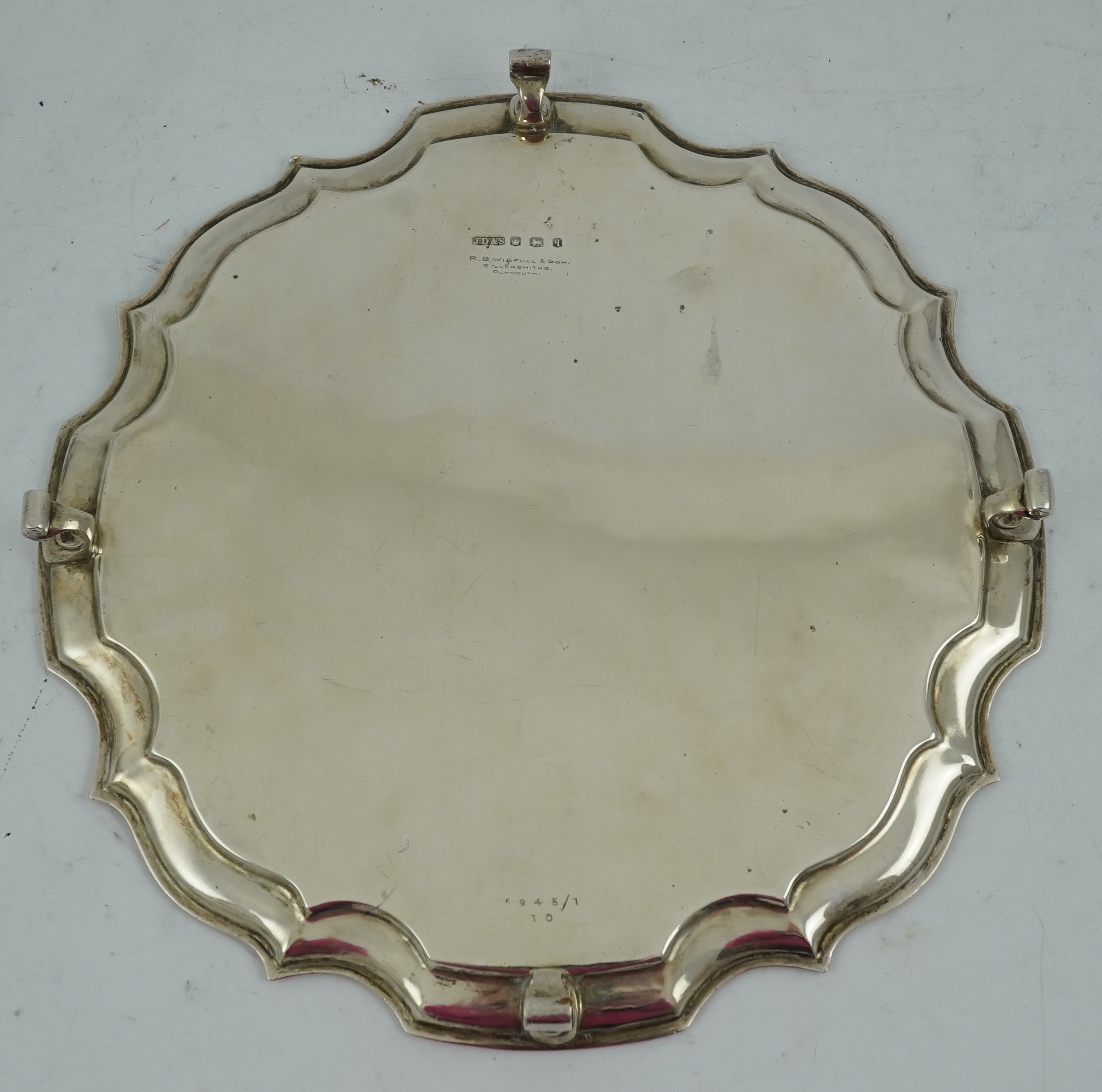 A George V silver salver, by James Dixon & Sons